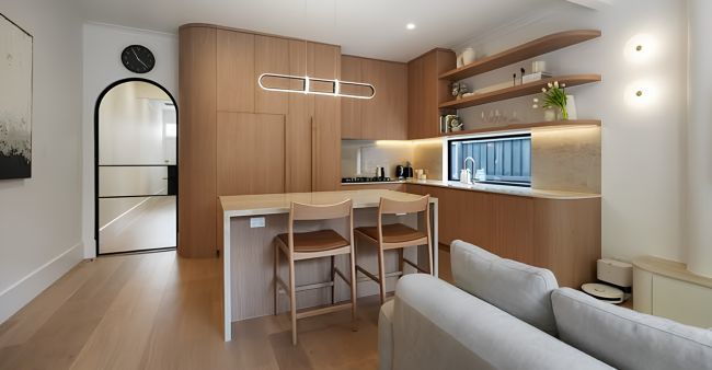 Kitchen with accent lighting